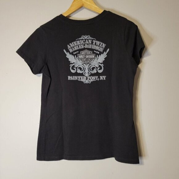 Harley-Davidson Motor Cycles T-Shirt Painted Post New York Size Large - Picture 4 of 7
